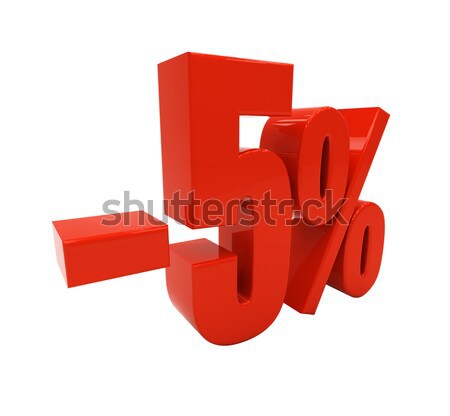 3D 5 percent isolated on white Stock photo © Supertrooper