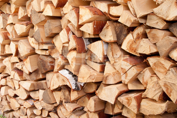 A stack of birch wood Stock photo © Supertrooper