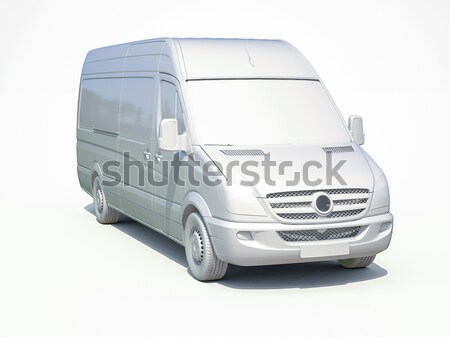 White commercial delivery van Stock photo © Supertrooper