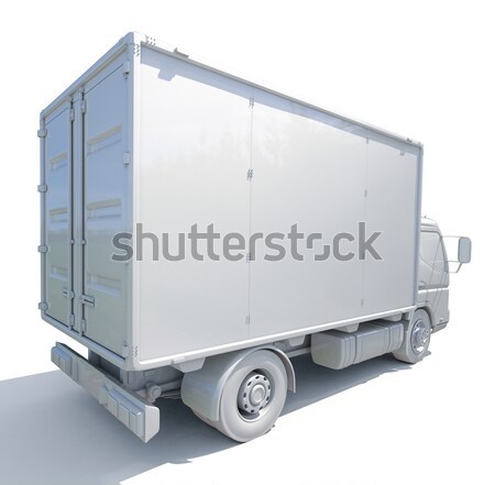 White commercial delivery truck Stock photo © Supertrooper