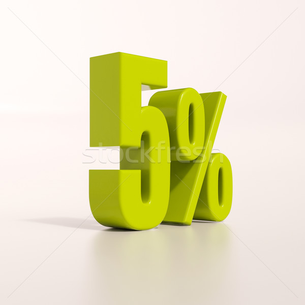 Percentage sign, 5 percent Stock photo © Supertrooper
