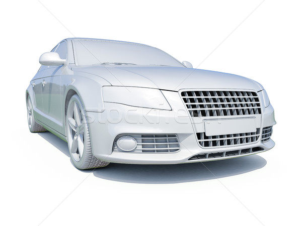 Stock photo: 3d Car White Blank Template