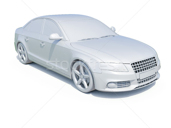 3D coche blanco plantilla 3d icono Foto stock © Supertrooper