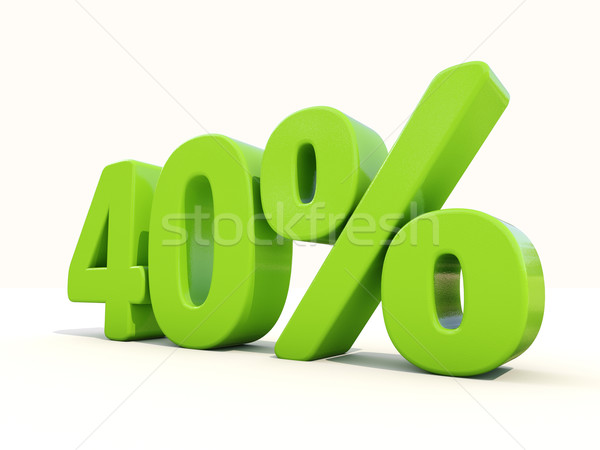 40% percentage rate icon on a white background Stock photo © Supertrooper