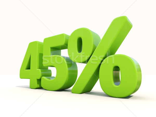 45% percentage rate icon on a white background Stock photo © Supertrooper