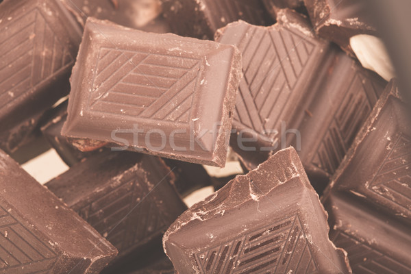 Stock fotó: Darabok · tej · csokoládé · közelkép · makró · fotó