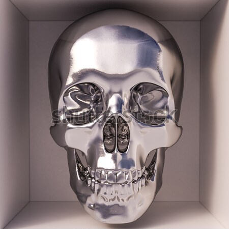 Metallic skull Stock photo © Supertrooper