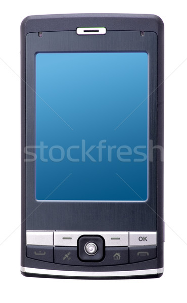 Stockfoto: Mobiele · pc · geïsoleerd · zak · witte · technologie