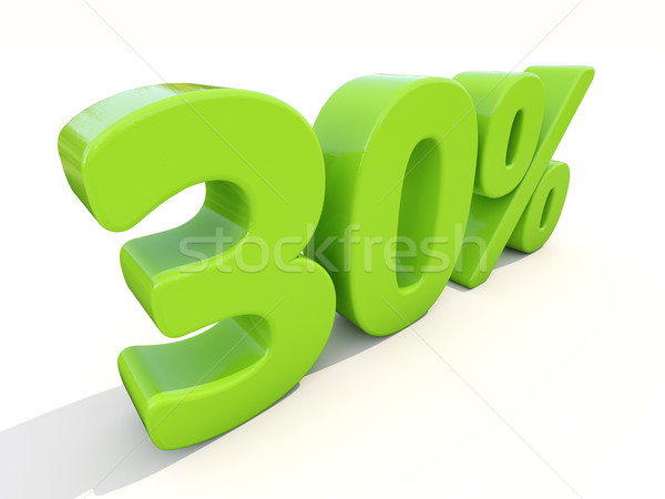 30% percentage rate icon on a white background Stock photo © Supertrooper