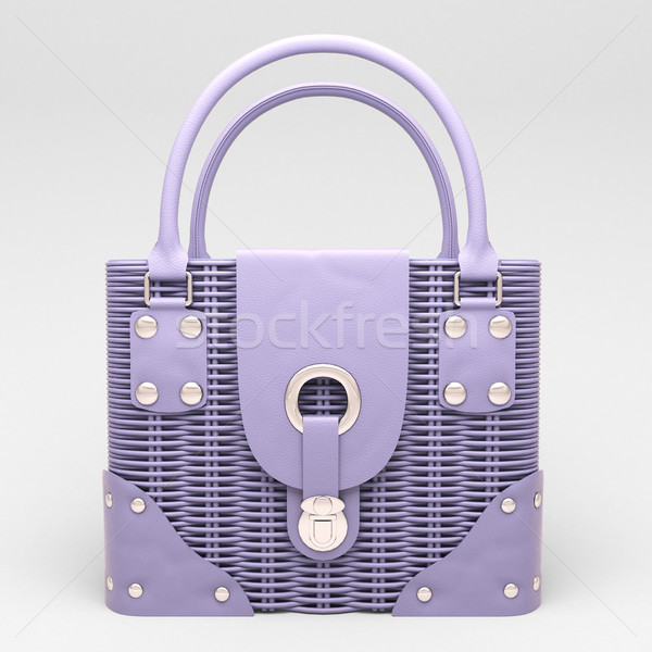 Lilac wicker handbag Stock photo © Supertrooper