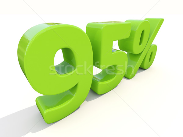 95% percentage rate icon on a white background Stock photo © Supertrooper