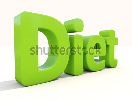 3D szó diéta ikon fehér 3d illusztráció Stock fotó © Supertrooper