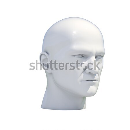 Stock photo: Human head isolated