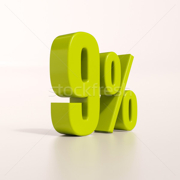 Percentage sign, 9 percent Stock photo © Supertrooper