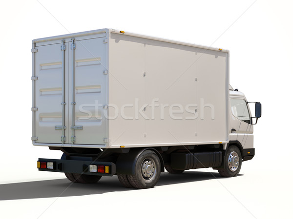 Beyaz ticari teslim kamyon renk taşıma teslim Stok fotoğraf © Supertrooper