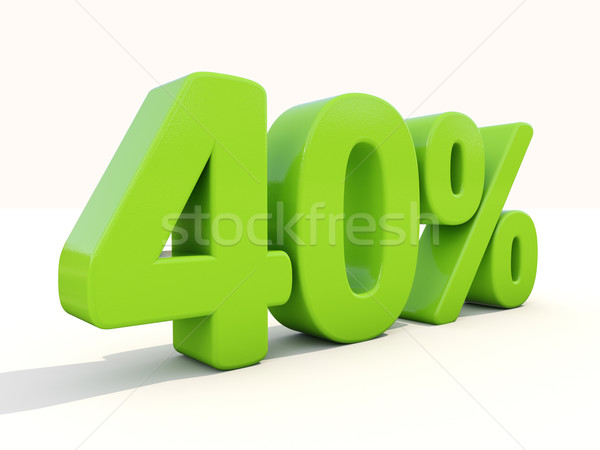 40% percentage rate icon on a white background Stock photo © Supertrooper