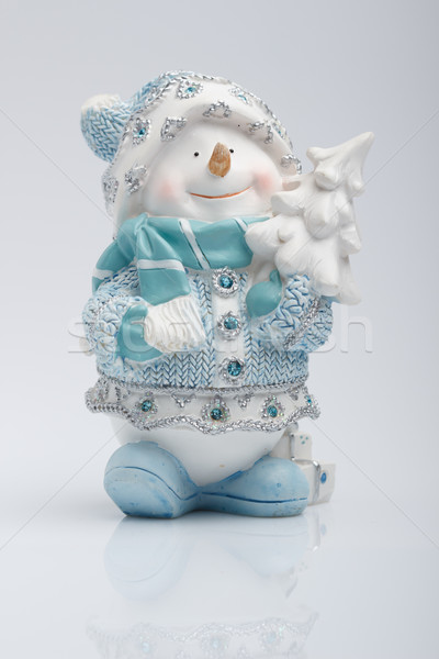Stock photo: Cheerful snowman