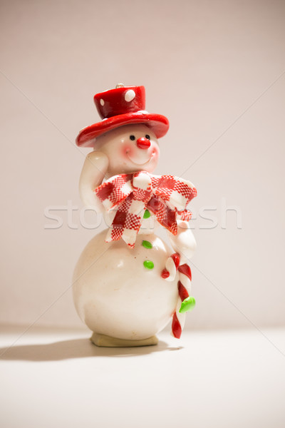 Greeting card with a snowman Stock photo © Supertrooper