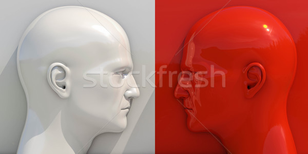 Obraz konfrontacja dwa człowiek biznesmen Zdjęcia stock © Supertrooper
