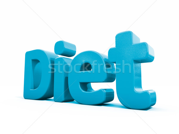 3D palabra dieta icono blanco 3d Foto stock © Supertrooper