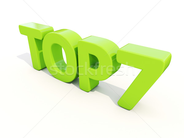 3D top icon witte 3d illustration brieven Stockfoto © Supertrooper
