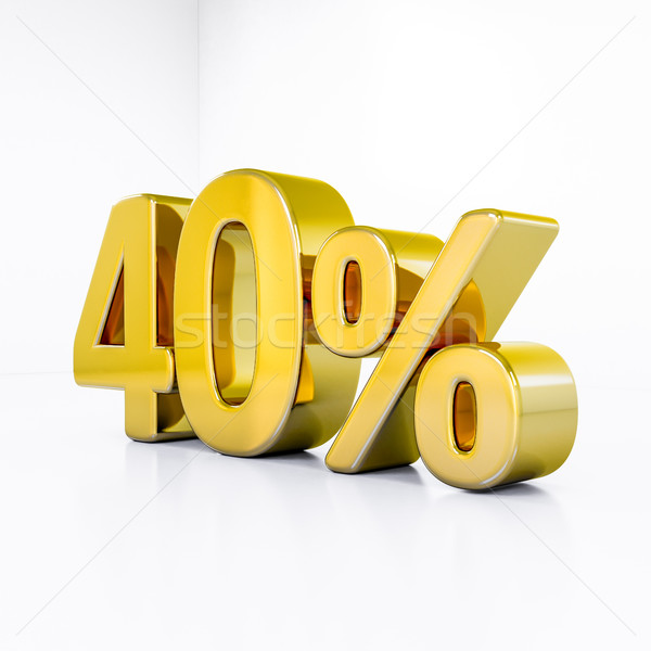 Gold Percent Sign Stock photo © Supertrooper