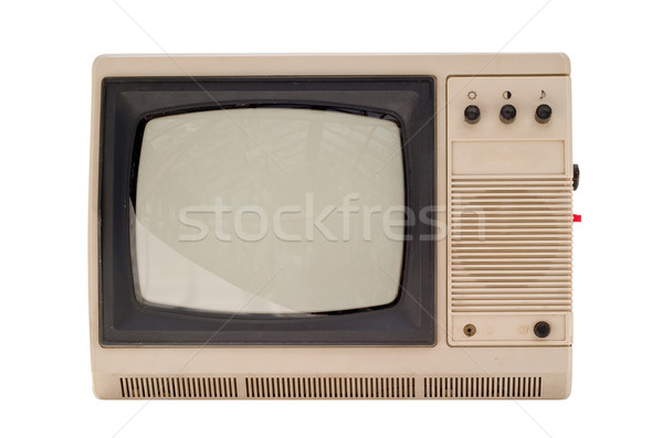 Vieux faible isolé blanche télévision Photo stock © Supertrooper