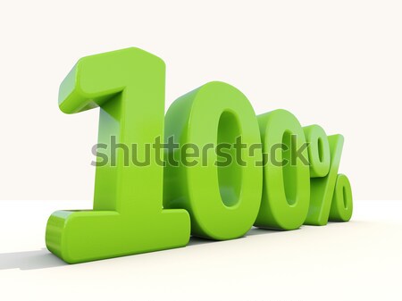 100% percentage rate icon on a white background Stock photo © Supertrooper