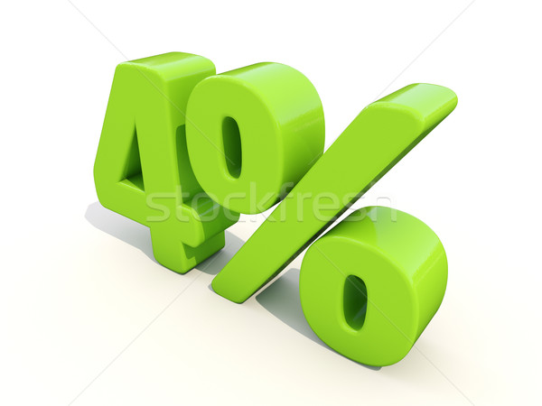 4% percentage rate icon on a white background Stock photo © Supertrooper