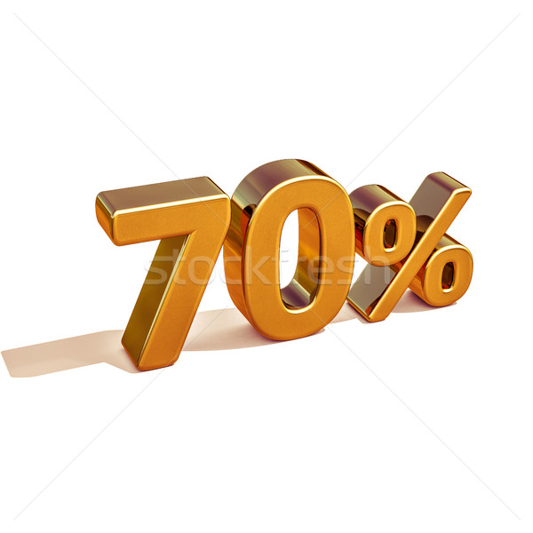 3d Gold 70 Seventy Percent Discount Sign Stock photo © Supertrooper