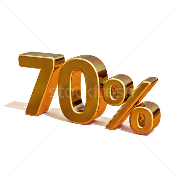 3D золото процент скидка знак продажи Сток-фото © Supertrooper