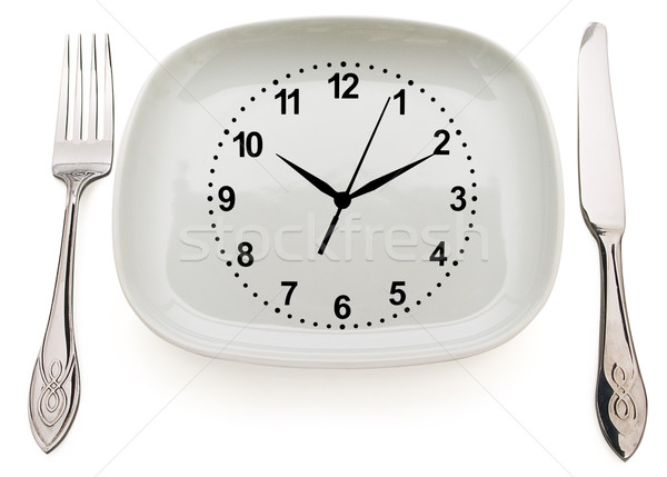 étel edények óra egészség fém étterem Stock fotó © Supertrooper