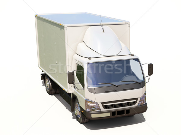 White commercial delivery truck Stock photo © Supertrooper