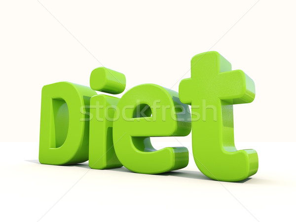 3D palabra dieta icono blanco 3d Foto stock © Supertrooper