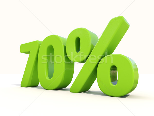 70% percentage rate icon on a white background Stock photo © Supertrooper