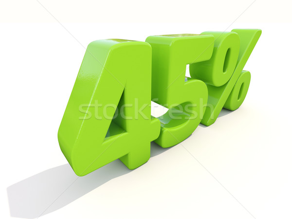 45% percentage rate icon on a white background Stock photo © Supertrooper