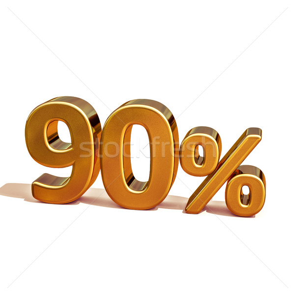 3d Gold 90 Ninety Percent Discount Sign Stock photo © Supertrooper