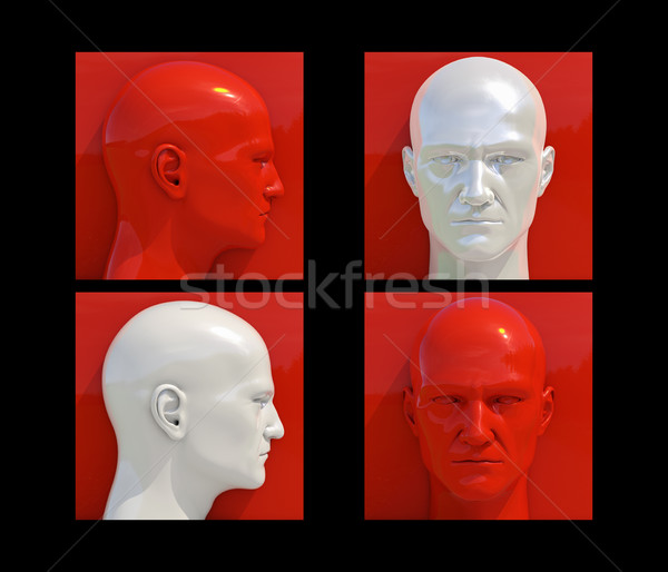 Pop Art Heads Stock photo © Supertrooper