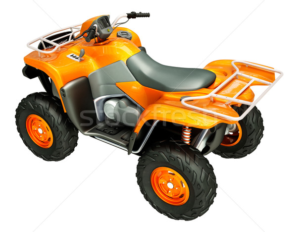 Moto aislado deportes luz carretera naranja Foto stock © Supertrooper