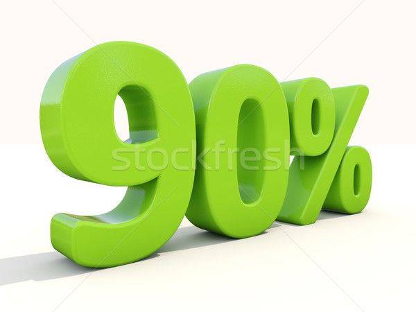 90% percentage rate icon on a white background Stock photo © Supertrooper