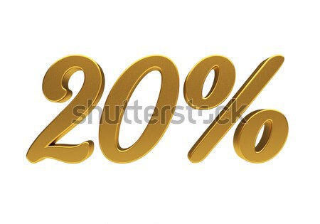 3D 20 percent isolated Stock photo © Supertrooper
