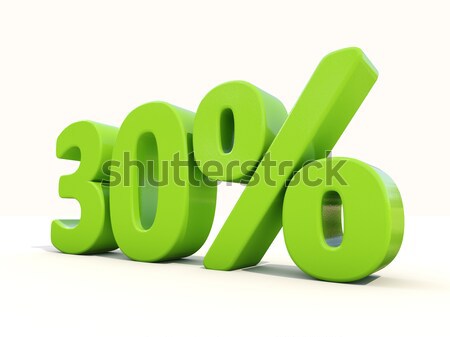 10% percentage rate icon on a white background Stock photo © Supertrooper
