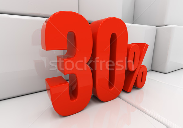 3D 30 Prozent aus Ermäßigung 3D-Darstellung Stock foto © Supertrooper