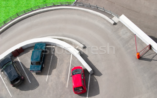 Autó parkolás kijárat rámpa út autók Stock fotó © Supertrooper