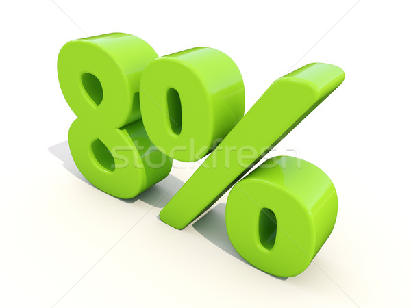 8% percentage rate icon on a white background Stock photo © Supertrooper