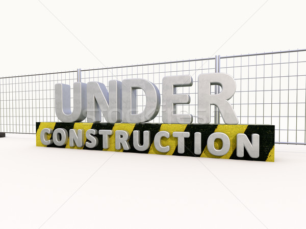 Under construction and fence Stock photo © Supertrooper