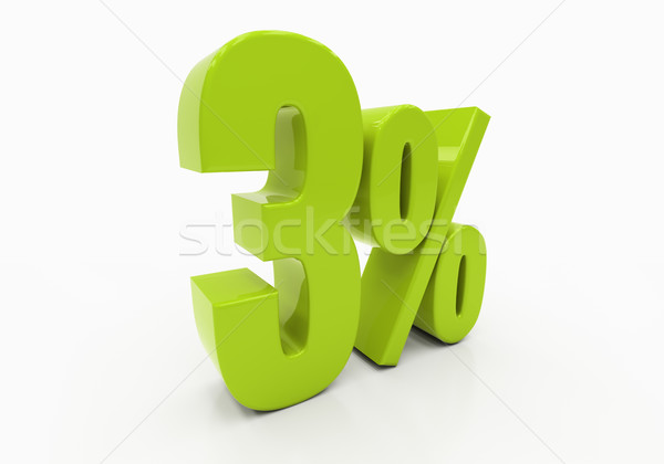 3D procent zniżka 3d ilustracji zielone Zdjęcia stock © Supertrooper