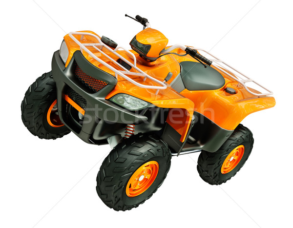 Rowerów odizolowany sportowe świetle drogowego pomarańczowy Zdjęcia stock © Supertrooper