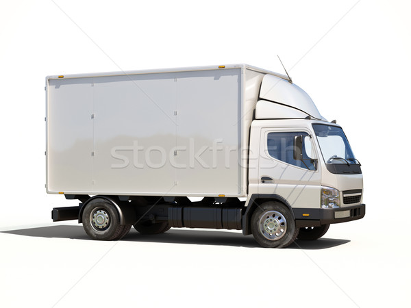 White commercial delivery truck Stock photo © Supertrooper