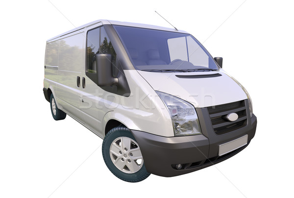 Stock photo: Commercial van isolated